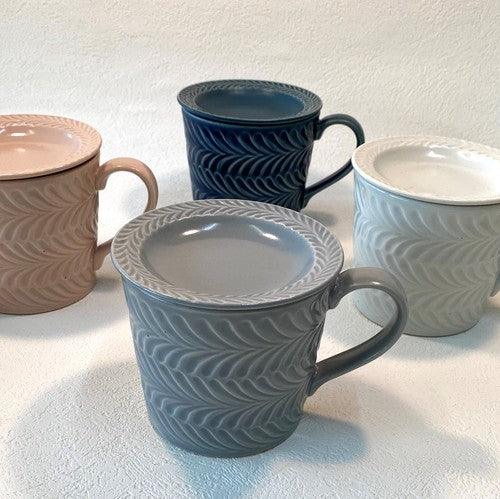 日本製 波佐見燒 迷迭香造型 馬克杯 小盤子|下午茶餐具 - 富士通販