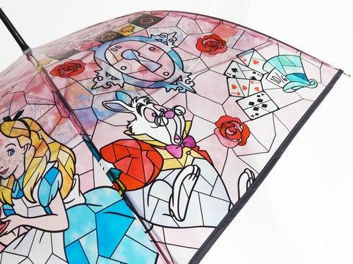 日本 迪士尼 小美人魚 愛麗兒 愛麗絲|玻璃彩繪雨傘 兒童雨傘 透明雨傘 - 富士通販