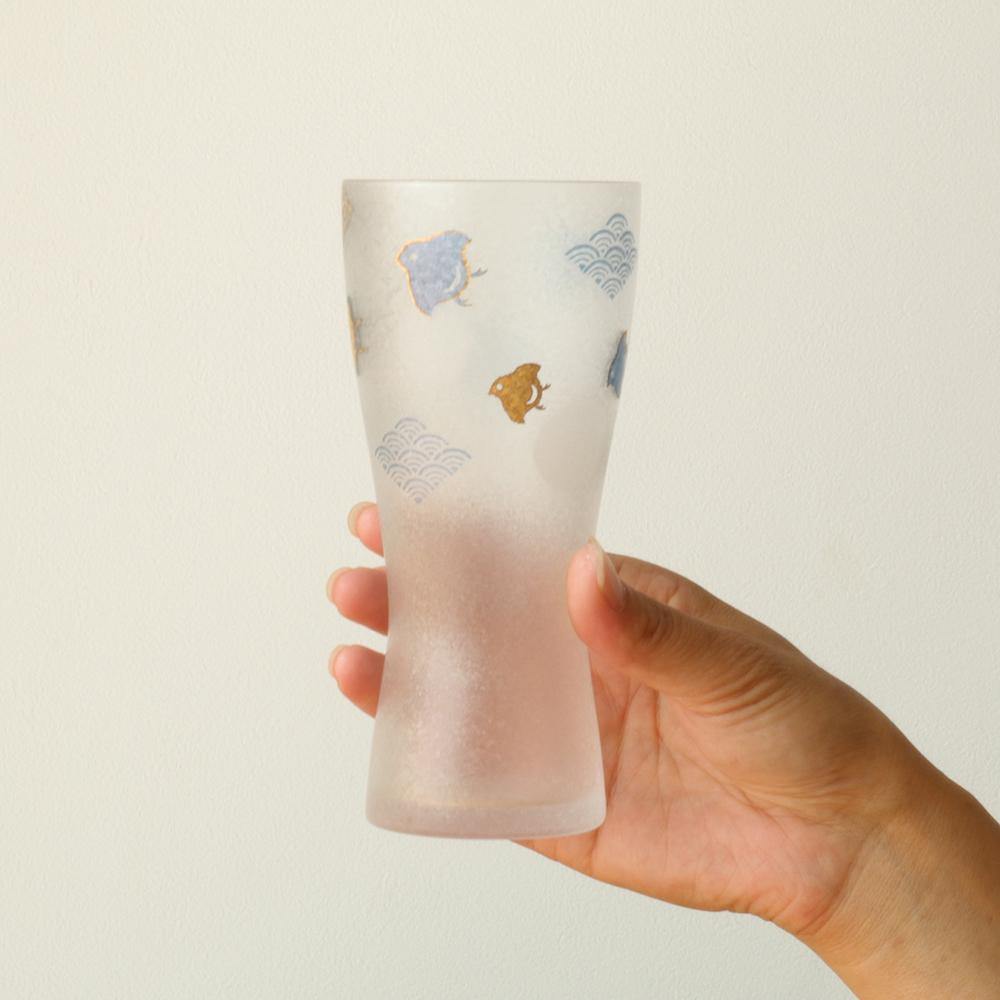 日本石塚哨子啤酒杯-金魚煙火|雪兔|千鳥-三款可選 - 富士通販