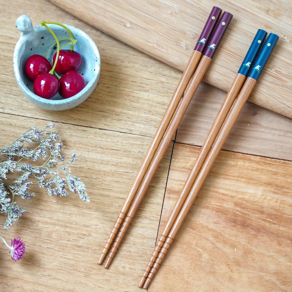 日式客人用五入筷子組|四季、月光兔子造型,日本製 - 富士通販