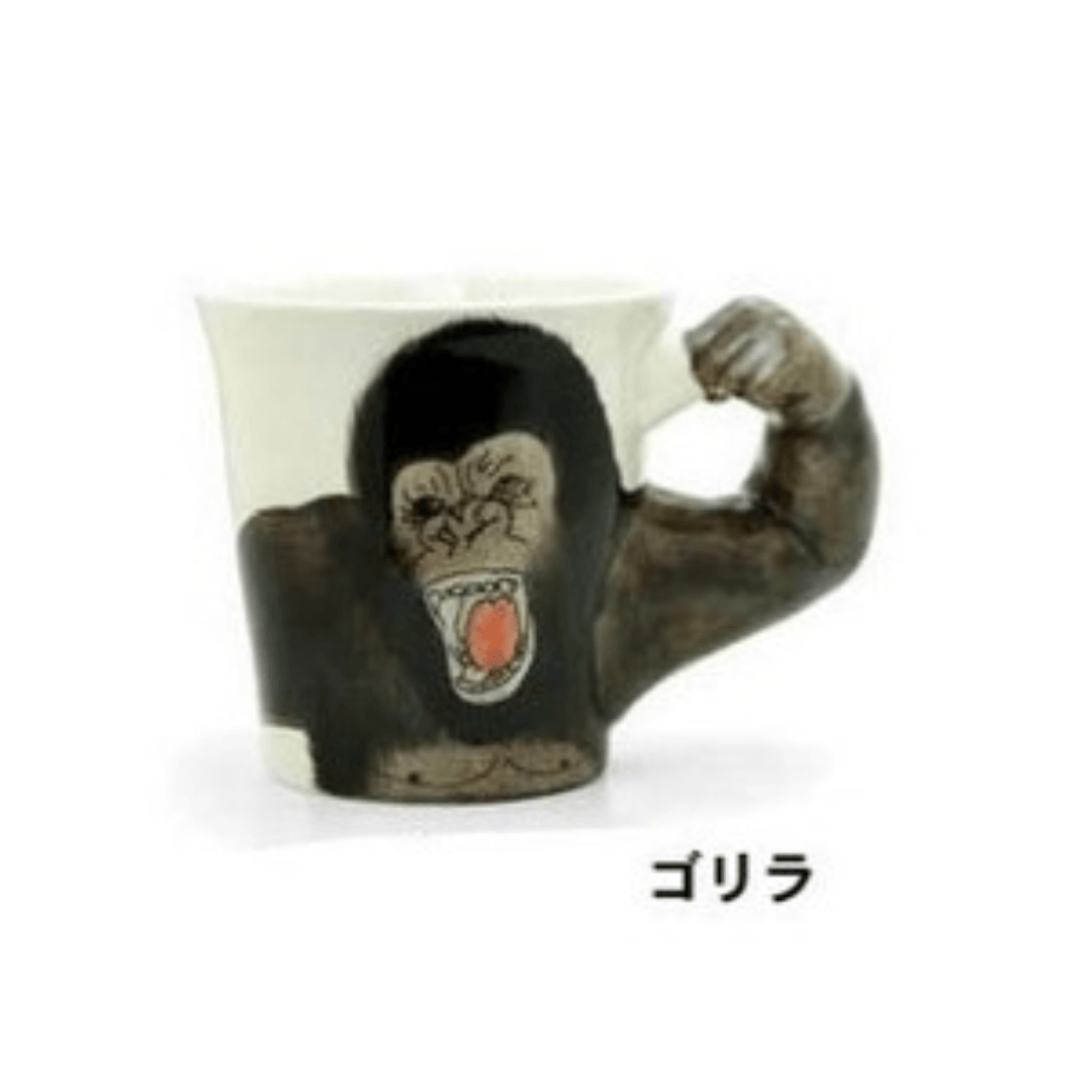 動物園區耐熱馬克杯|熊貓、猴子、大象、大猩猩、長頸鹿 - 富士通販