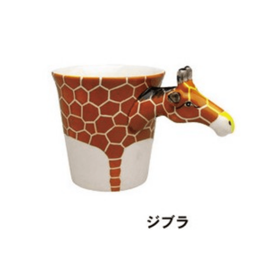 動物園區耐熱馬克杯|熊貓、猴子、大象、大猩猩、長頸鹿 - 富士通販