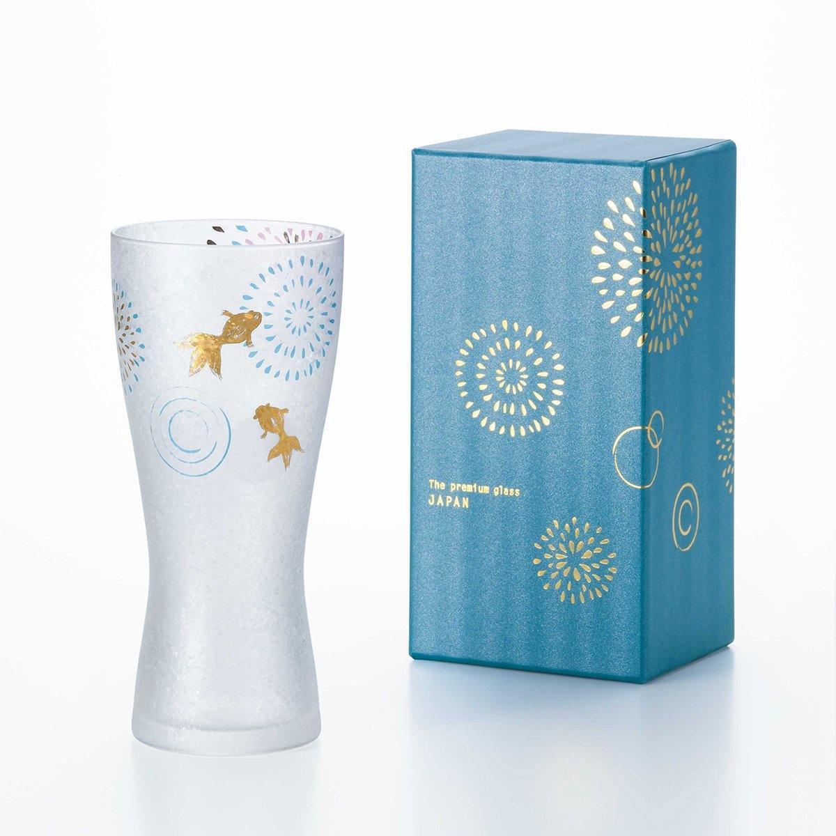 日本石塚哨子啤酒杯-金魚煙火|雪兔|千鳥-三款可選 - 富士通販