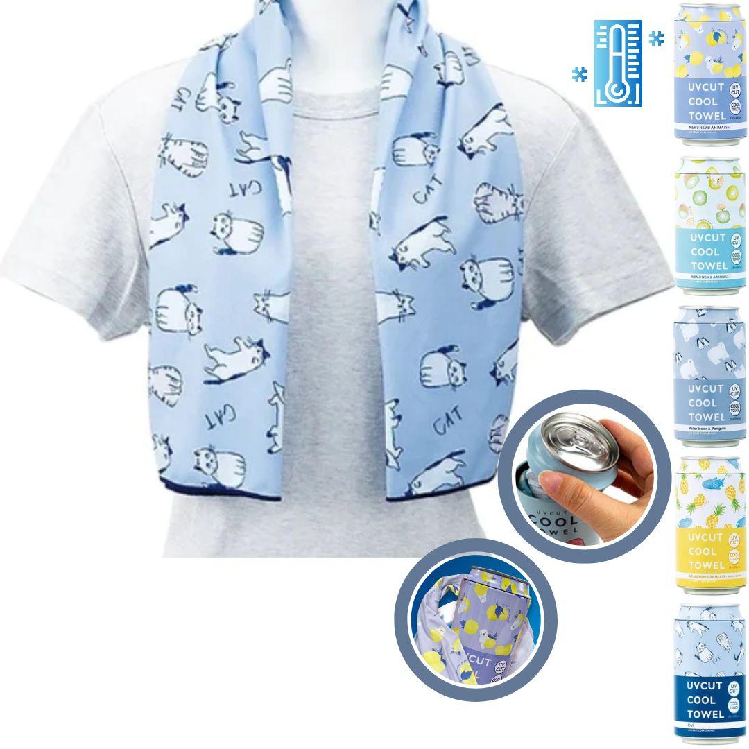 日本涼感毛巾|防紫外線 飲料罐包裝 - 富士通販