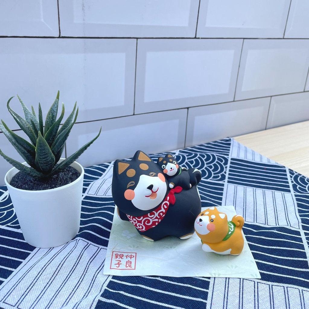 無釉陶三柴好朋友擺飾|裝飾招福吉祥物 - 富士通販