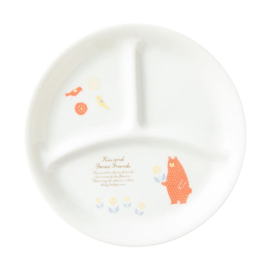 森林朋友 兒童餐具|陶瓷 圓盤 分隔盤 湯杯 - 富士通販