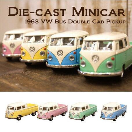 日本 1963 VW 福斯迴力車| 1/34 雙廂貨卡合金車模型 - 富士通販