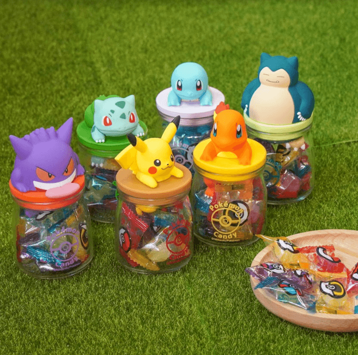 寶可夢公仔糖果罐|伊布、皮卡丘、小火龍、卡比獸、耿鬼、傑尼龜、妙蛙種子 - 富士通販