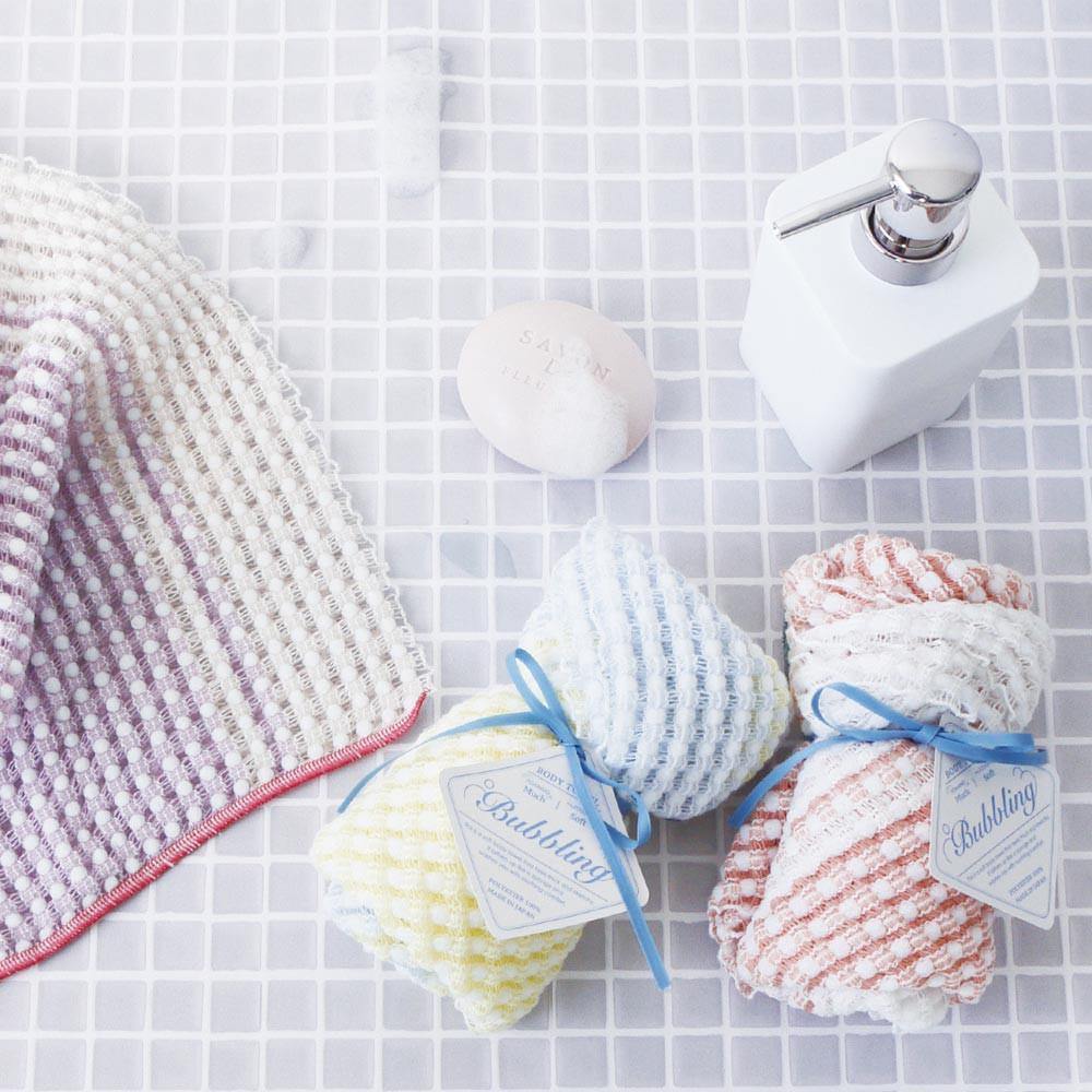 日本洗背神器|搓澡搓背起泡洗澡巾(共兩款可選)-日本製 - 富士通販