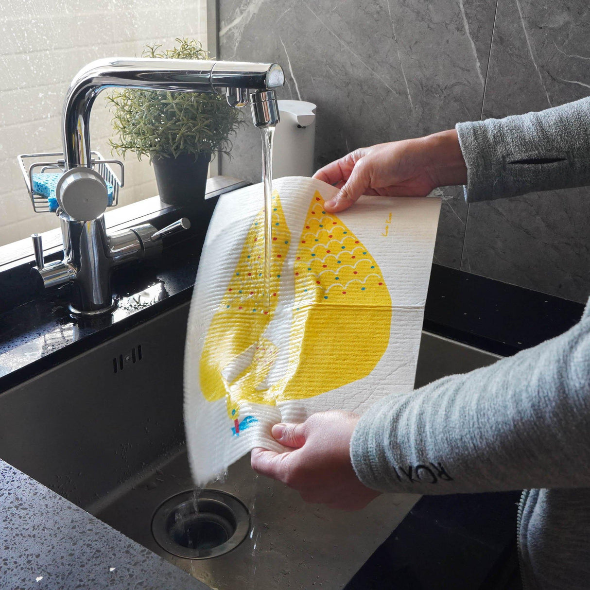 德國製造 動物圖案 纖維素吸水抹布 不掉棉絮 不留水痕|海鷗 熊 刺蝟 貓咪圖案 兩種尺寸 - 富士通販