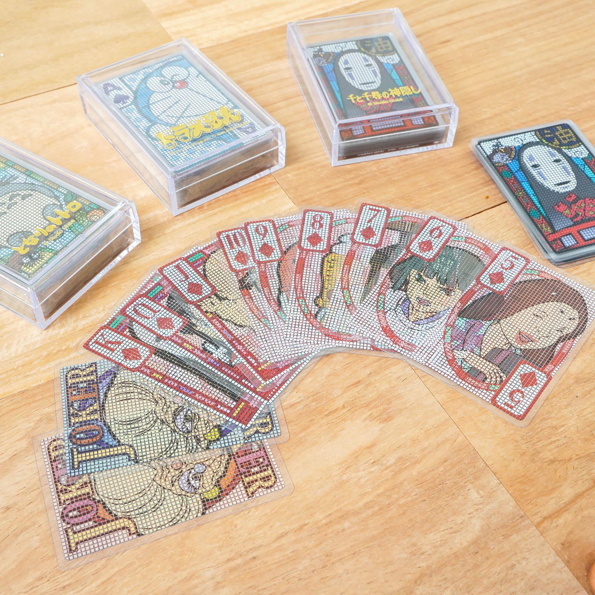 日本直送 小叮噹|龍貓|神隱少女透明撲克牌 - 富士通販