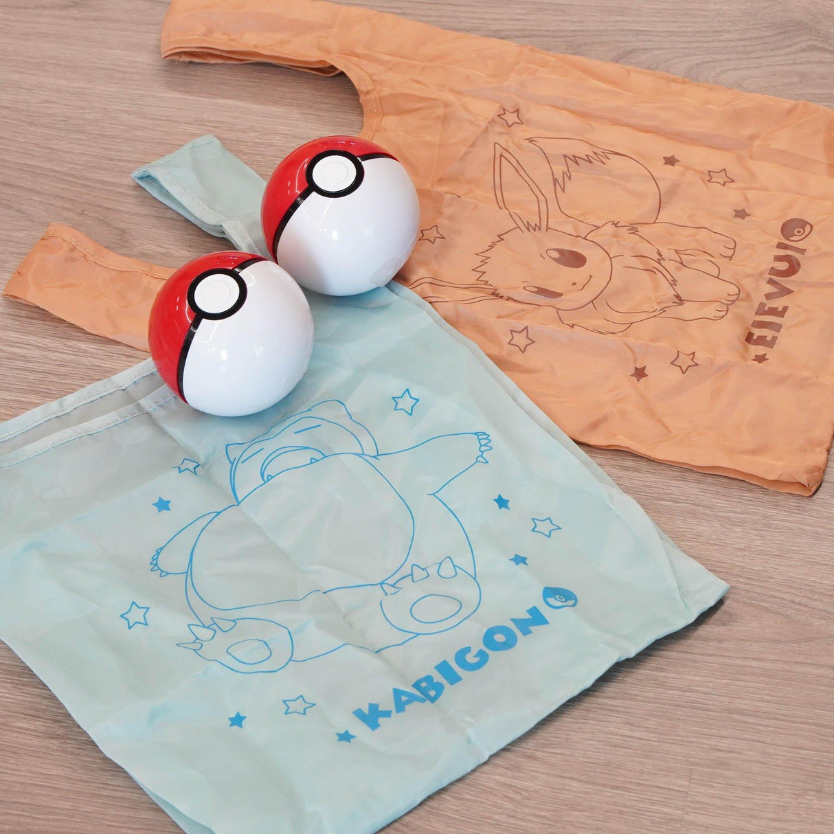 精靈球伊布、卡比獸輕巧環保袋|讓你輕鬆抓寶 - 富士通販