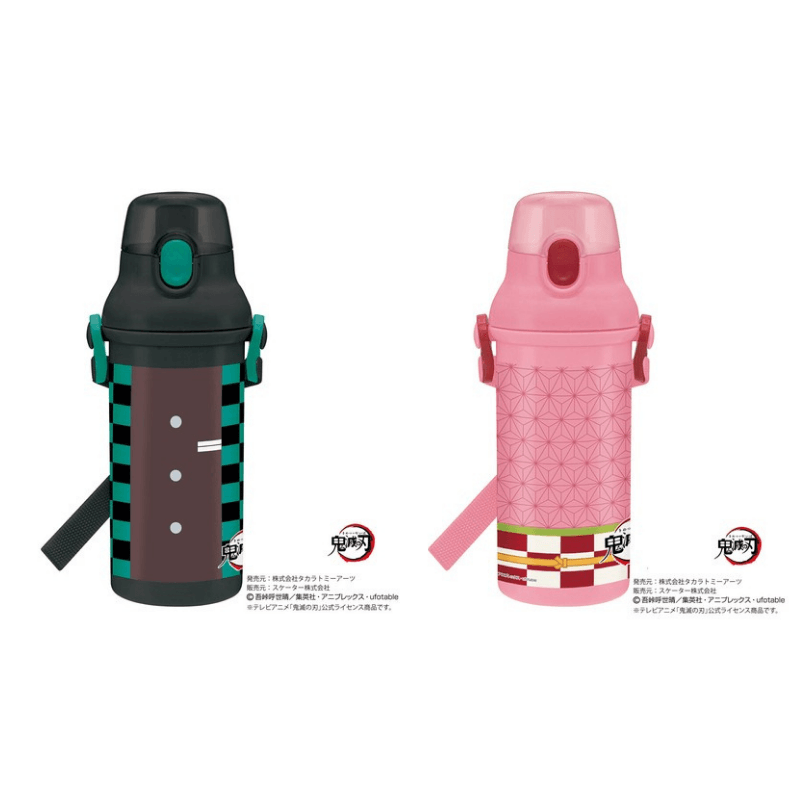 日本製鬼滅之刃水瓶|抗菌銀離子一鍵式水壺 - 富士通販