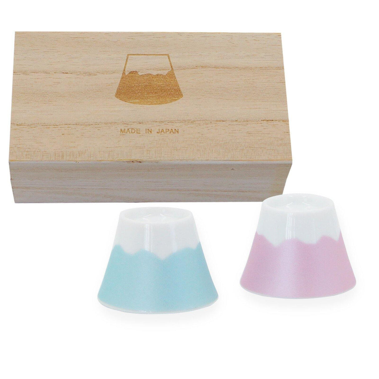 日本富士山茶酒杯兩入組,情侶對杯送禮推薦-日本製 - 富士通販