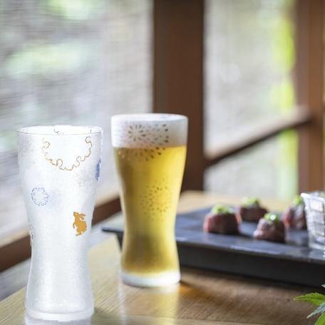 日本石塚哨子啤酒杯-金魚煙火|雪兔|千鳥-三款可選 - 富士通販