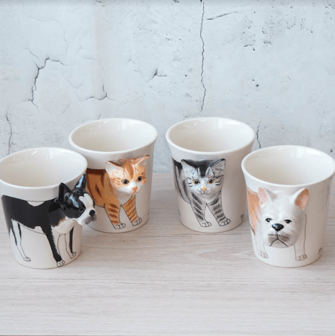 萌寵園區耐熱馬克杯|柴犬、法鬥、虎斑貓、橘虎斑貓 - 富士通販