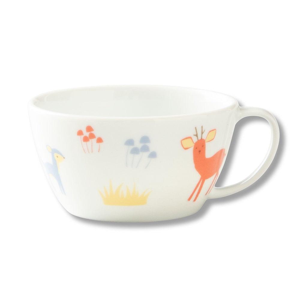 森林朋友 兒童餐具|陶瓷 圓盤 分隔盤 湯杯 - 富士通販