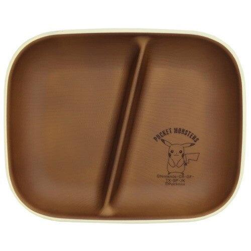 日本製造 皮卡丘 深色 露營分隔盤 |木質色 盤子 廚房 - 富士通販