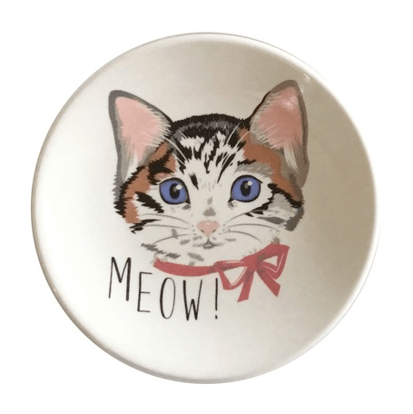 日本製貓咪插圖盤子|三花、黑貓、灰貓 - 富士通販