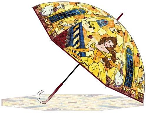日本 迪士尼 小美人魚 愛麗兒 愛麗絲|玻璃彩繪雨傘 兒童雨傘 透明雨傘 - 富士通販
