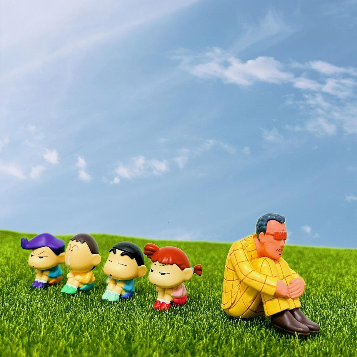 日本萬代 蠟筆小新等待中公仔 |阿呆 風間 妮妮 園長 蠟筆小新 - 富士通販