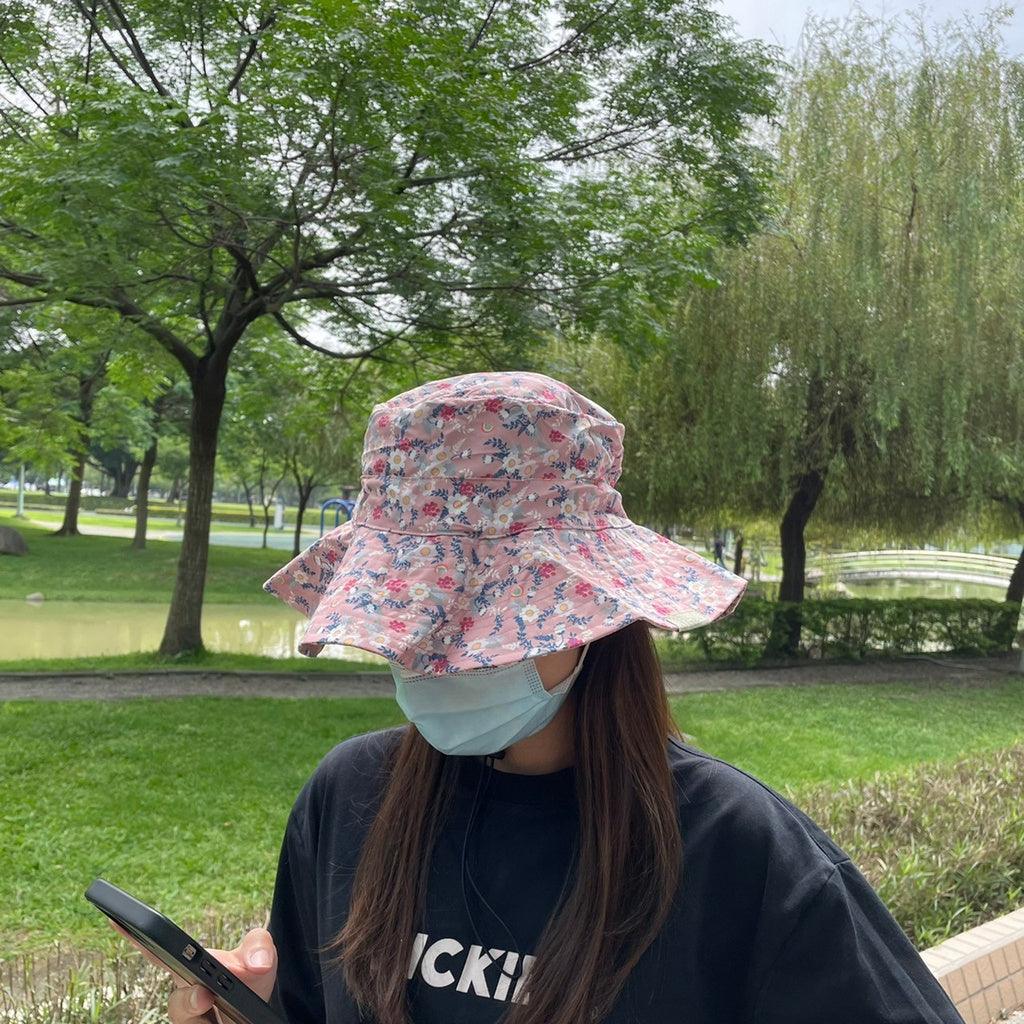 復古碎花遮陽漁夫帽|出遊必備 - 富士通販