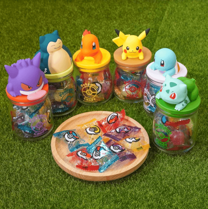 寶可夢公仔糖果罐|伊布、皮卡丘、小火龍、卡比獸、耿鬼、傑尼龜、妙蛙種子 - 富士通販