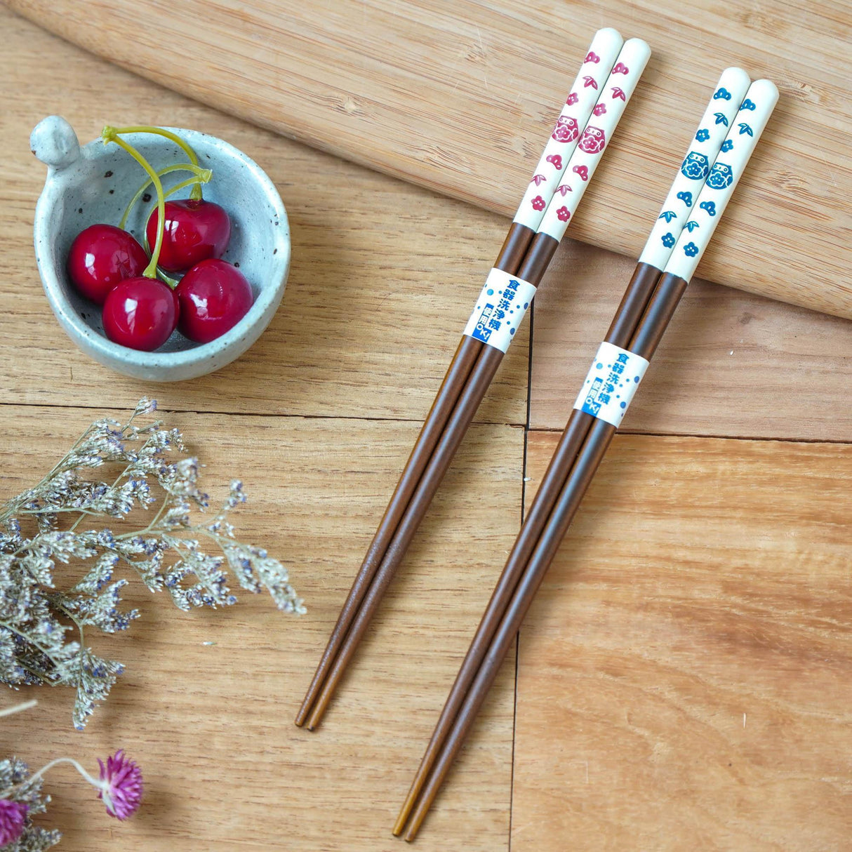 貓頭鷹、櫻花兔子日式風格筷子|日本製 - 富士通販