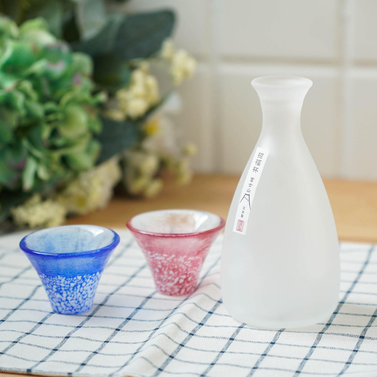 日本富士山招福清酒玻璃杯禮盒|手工質感 - 富士通販