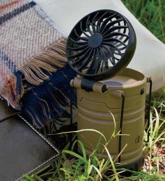 免插電露營風扇照明燈|手提懸掛使用,可調整風扇角度 - 富士通販