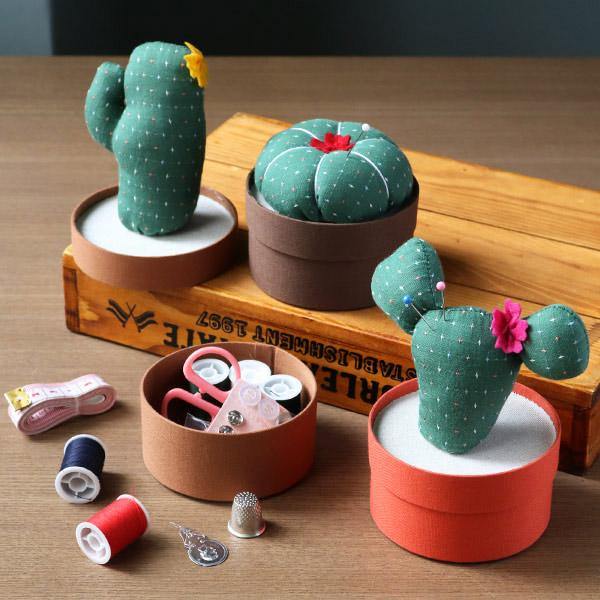 日本 可愛仙人掌造型針線包|收納盒 |針線盒 (內附小工具)-三種款式 - 富士通販