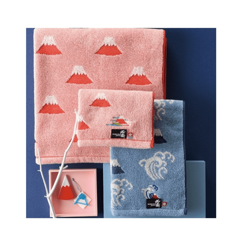 日本製今治毛巾,北齋富士山毛巾|柔軟、耐久、手感佳 - 富士通販