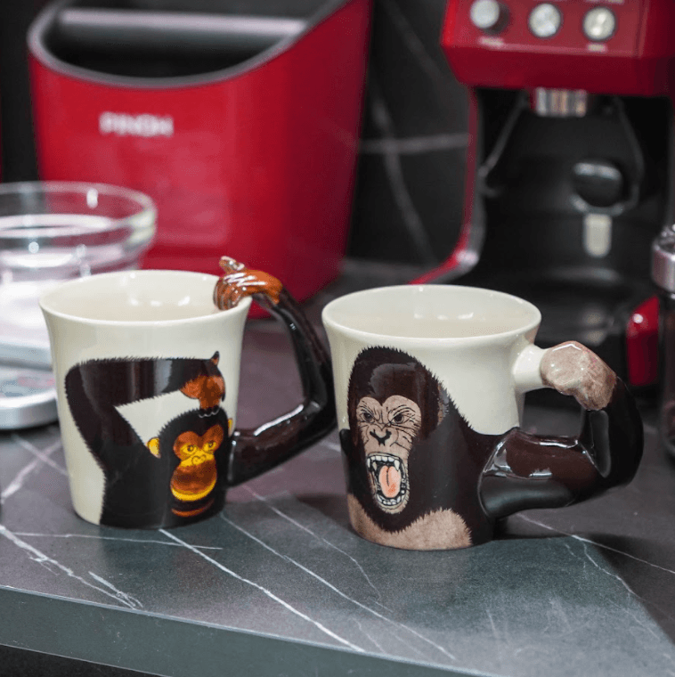 動物園區耐熱馬克杯|熊貓、猴子、大象、大猩猩、長頸鹿 - 富士通販