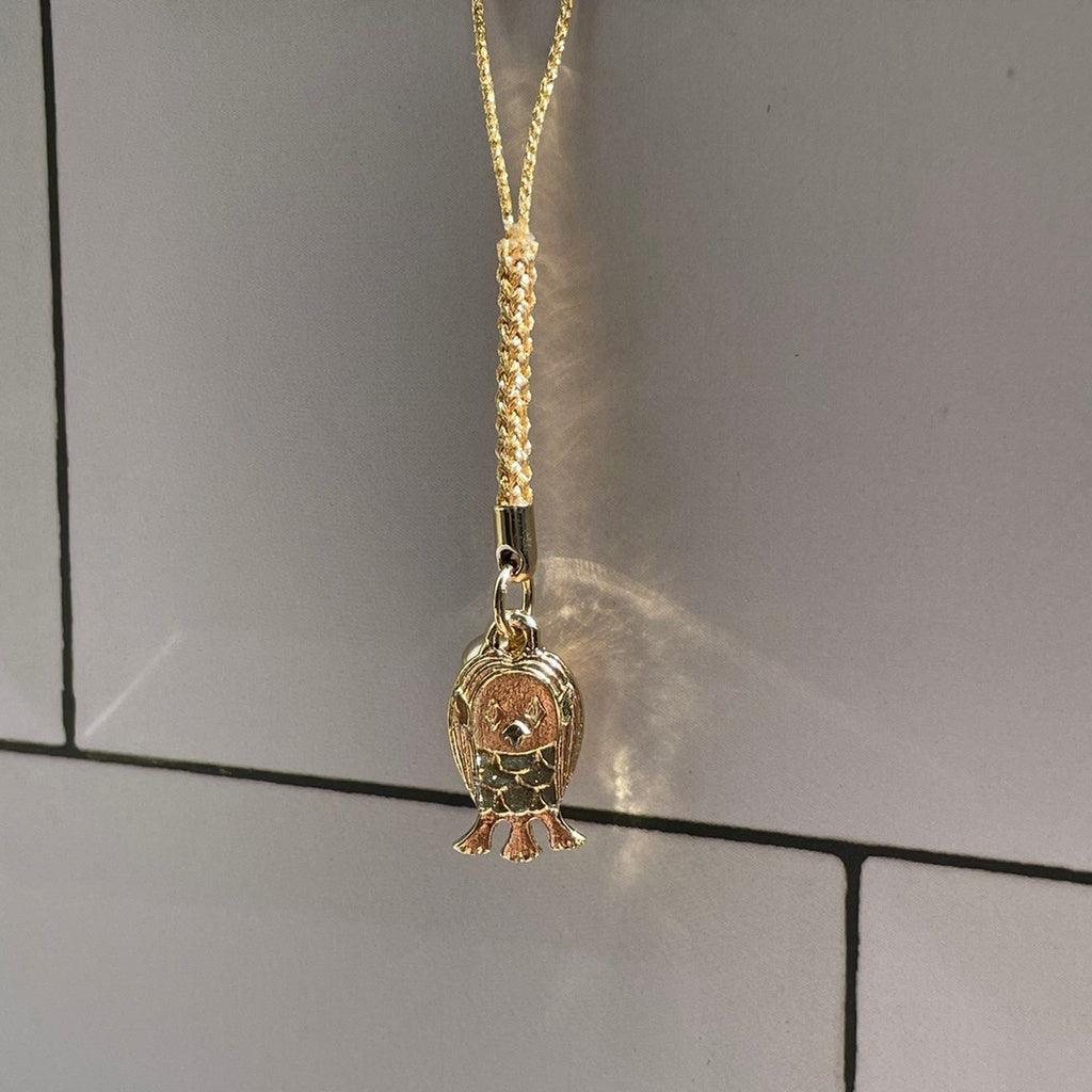 日本製貓頭鷹手機吊飾|防疫鑰匙圈 - 富士通販