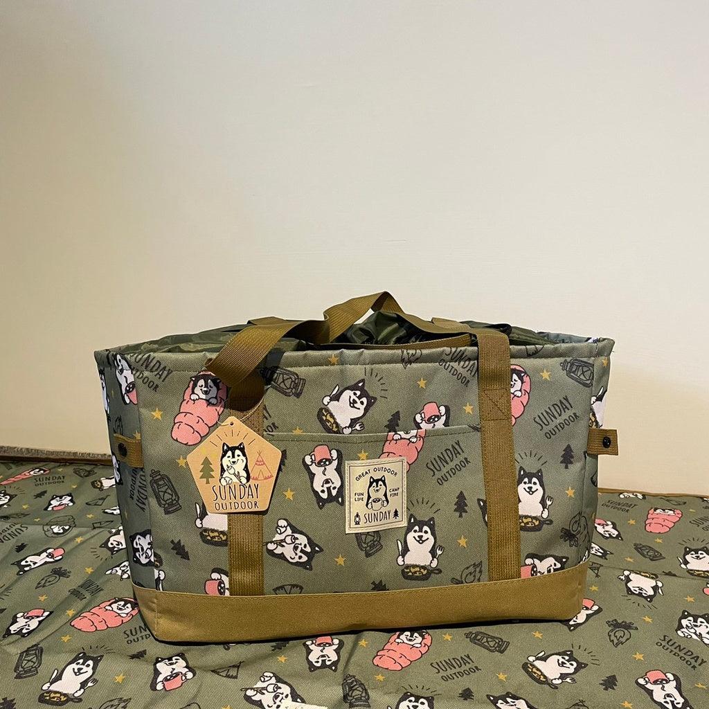 黑柴露營野餐系列|保冷旅行袋/野餐墊 - 富士通販