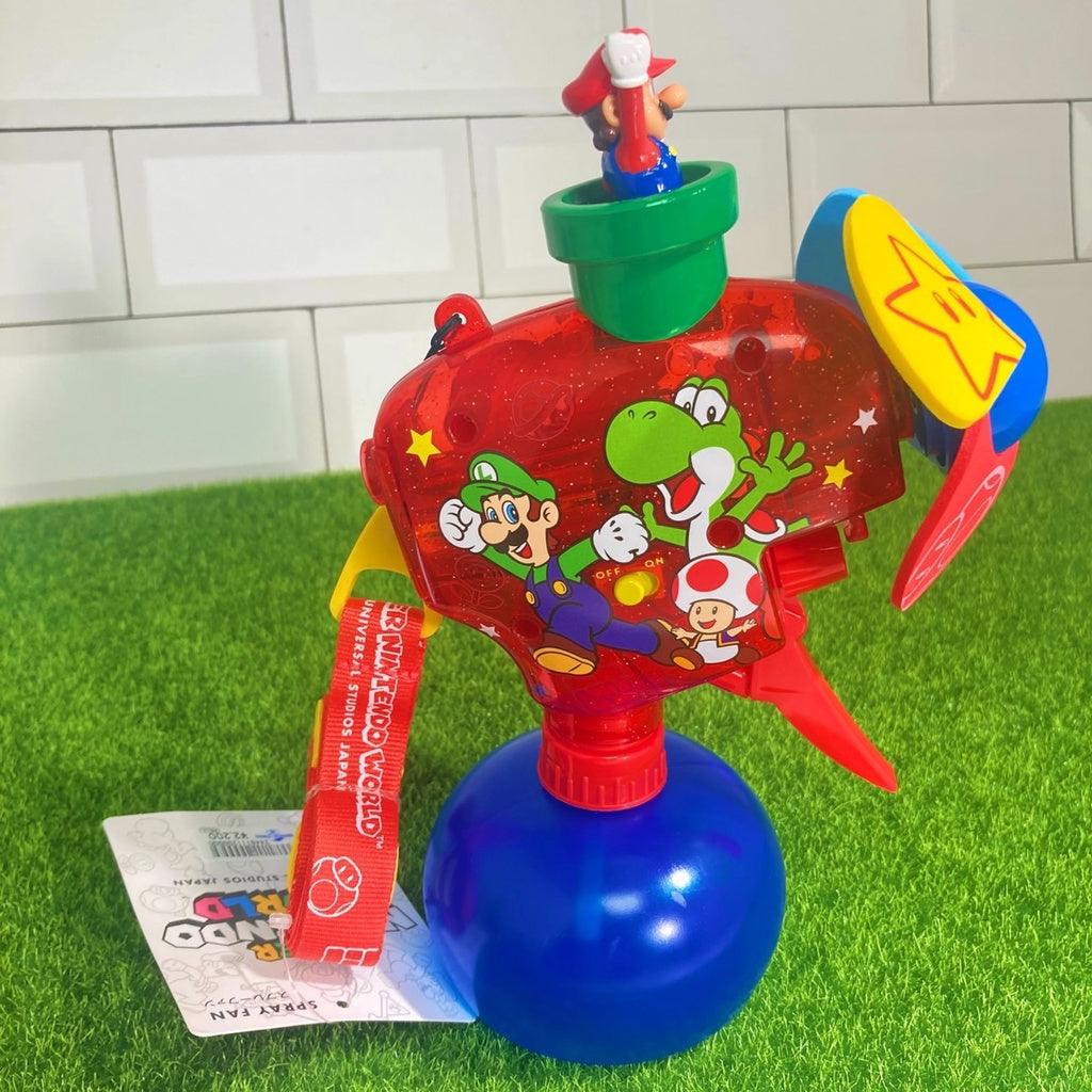 日本環球影城限定|瑪利歐噴霧風扇水槍 附背帶 - 富士通販