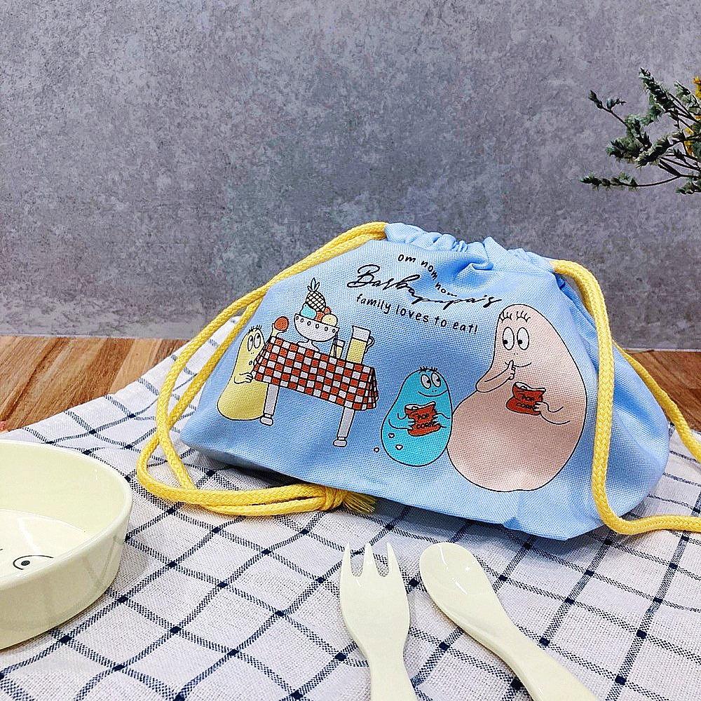 日本製 泡泡先生便當袋|卡通拉繩午餐袋 收納包 化妝包 - 富士通販