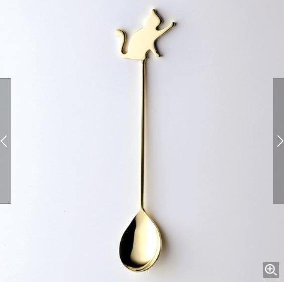 日本燕市製造|不鏽鋼攪拌湯匙,貓咪咖啡茶匙(一組三入) - 富士通販