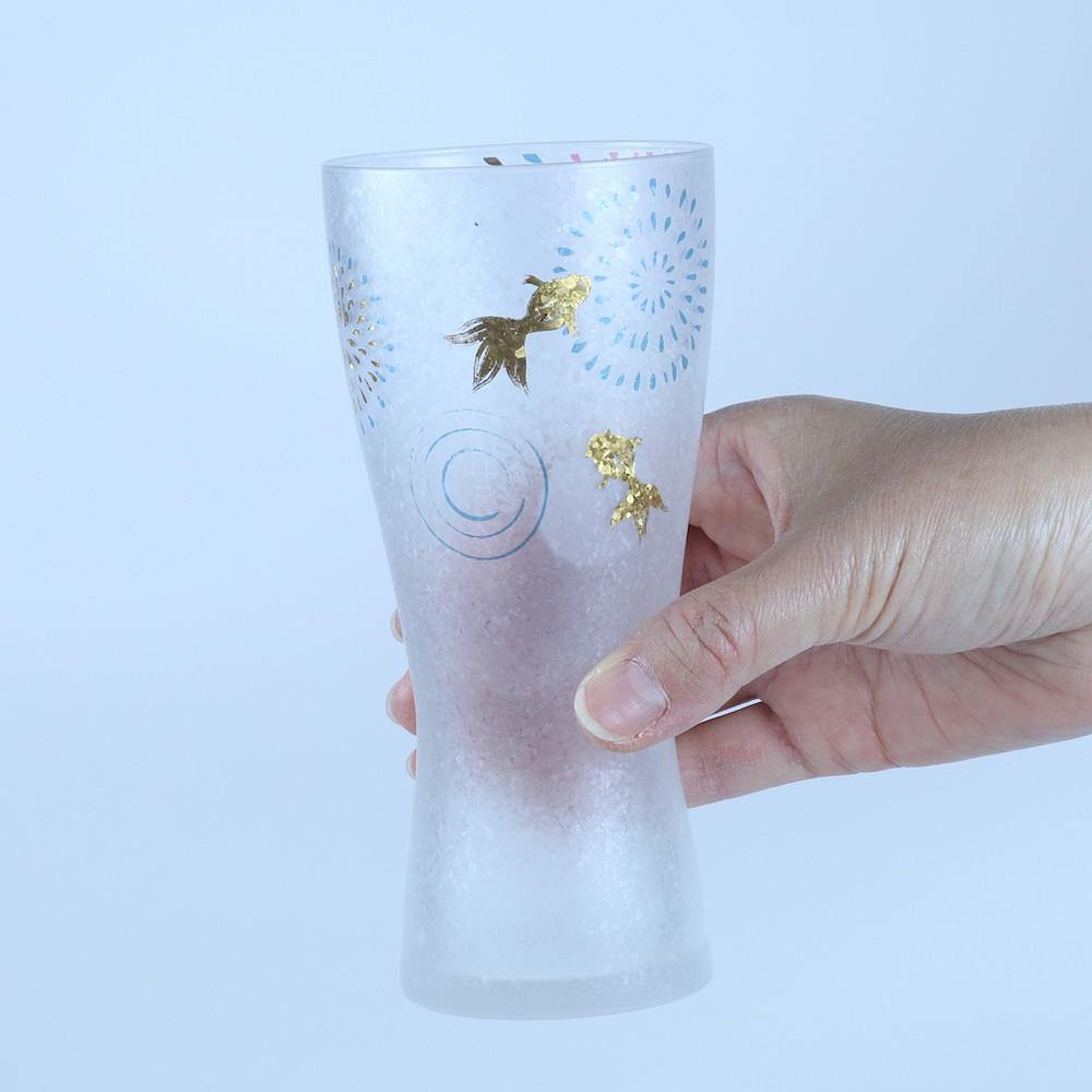 日本石塚哨子啤酒杯-金魚煙火|雪兔|千鳥-三款可選 - 富士通販