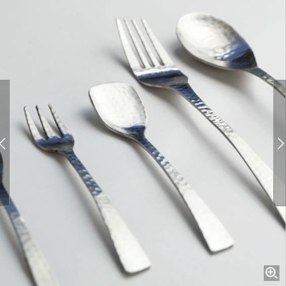 不銹鋼質感時尚錘點餐具,點狀花紋、凹凸不平奢華感 - 富士通販