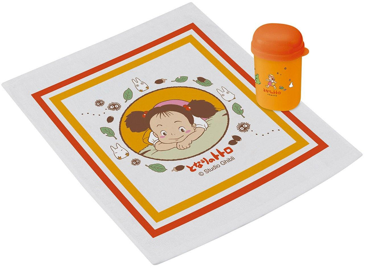 多款人氣卡通造型圖案 龍貓小梅|漢堡|閃電麥坤小方巾附收納罐-三款可選 - 富士通販