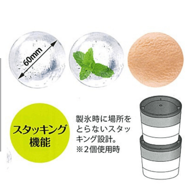 日本吉川國製冰球杯|球型製冰盒,製作大塊圓形冰塊 - 富士通販