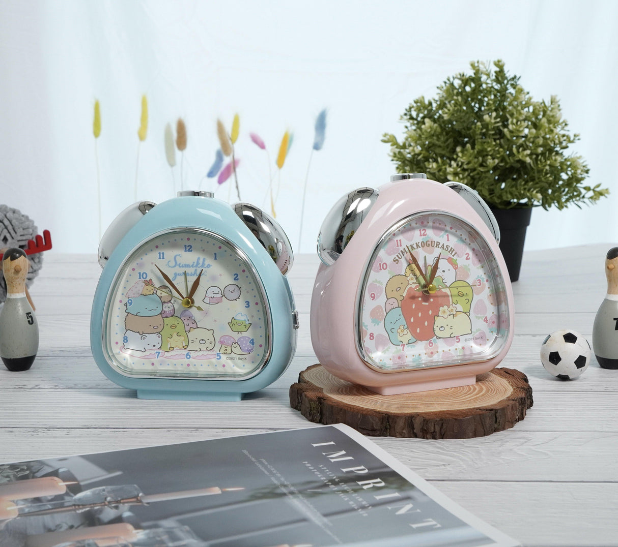 三角飯糰造型靜音時鐘|多款卡通人物,貪睡功能 - 富士通販