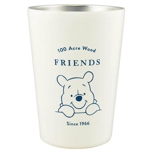 日本迪士尼|小熊維尼白色不鏽鋼水杯 - 富士通販