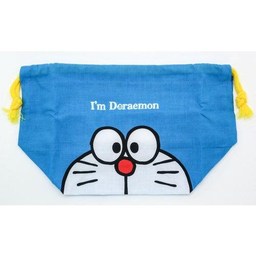 日本製 小叮噹造型 兒童便當袋|收納袋 束口便當袋 抽繩午餐袋 - 富士通販