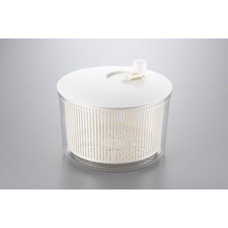 日本製 蔬果瀝水器|生菜沙拉 蔬果脫水器 甩乾瀝水籃 - 富士通販