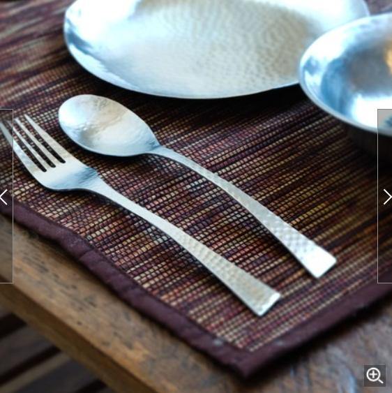 不銹鋼質感時尚錘點餐具,點狀花紋、凹凸不平奢華感 - 富士通販