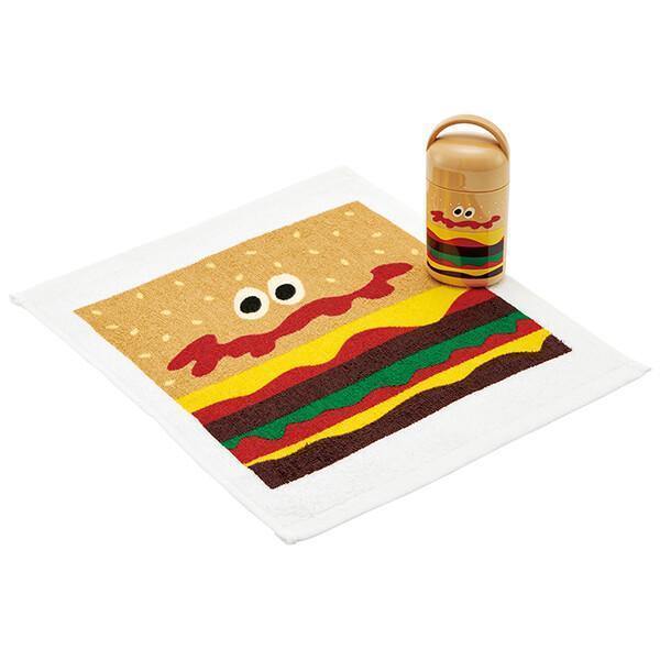 多款人氣卡通造型圖案 龍貓小梅|漢堡|閃電麥坤小方巾附收納罐-三款可選 - 富士通販