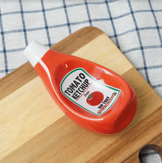 日本創意擠壓造型醬料碟|美乃滋、紅番茄、黃芥末 - 富士通販