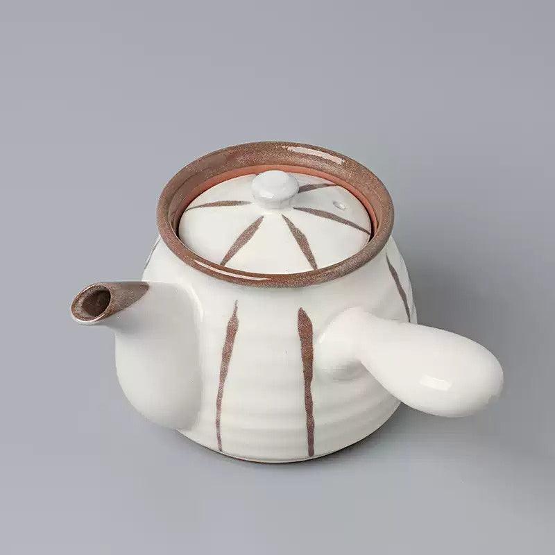 日本製 京十草六兵衛 陶瓷茶壺 附濾網|500cc 大容量 - 富士通販